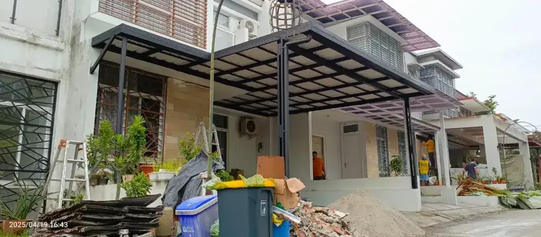 Kanopi Bekasi baja ringan terpasang rapi - Image 3 of 8