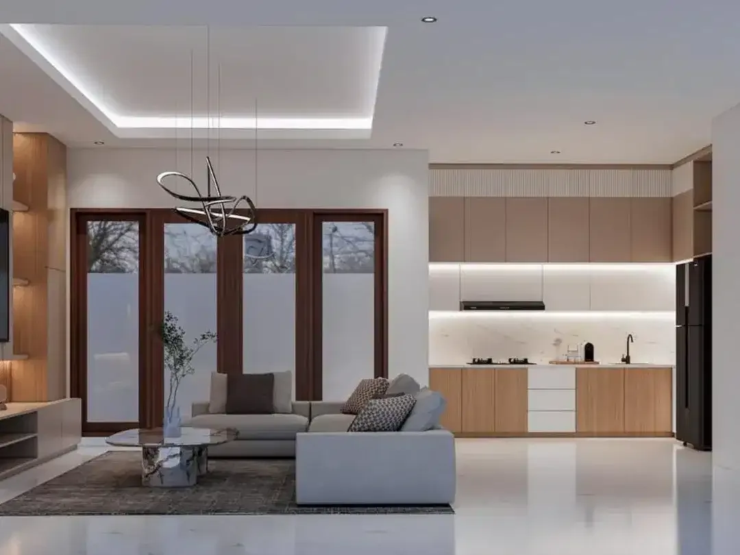 Hunian eksklusif di Pesanggaran, Denpasar Selatan dengan konsep modern Scandinavian dan modern tropical dengan view hamparan sawah. - Image 4 of 10