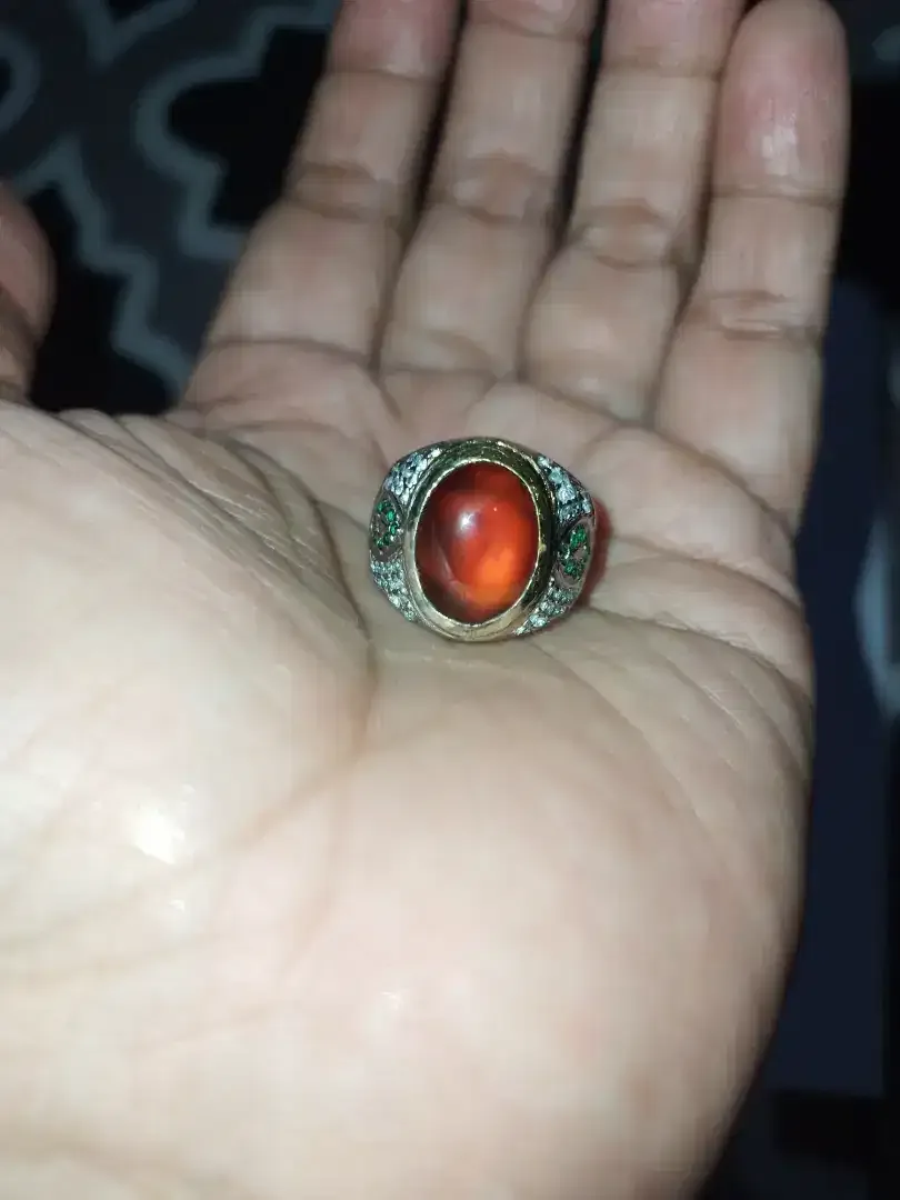 Cincin Natural Red Garnet Srilanka - Image 6 of 9