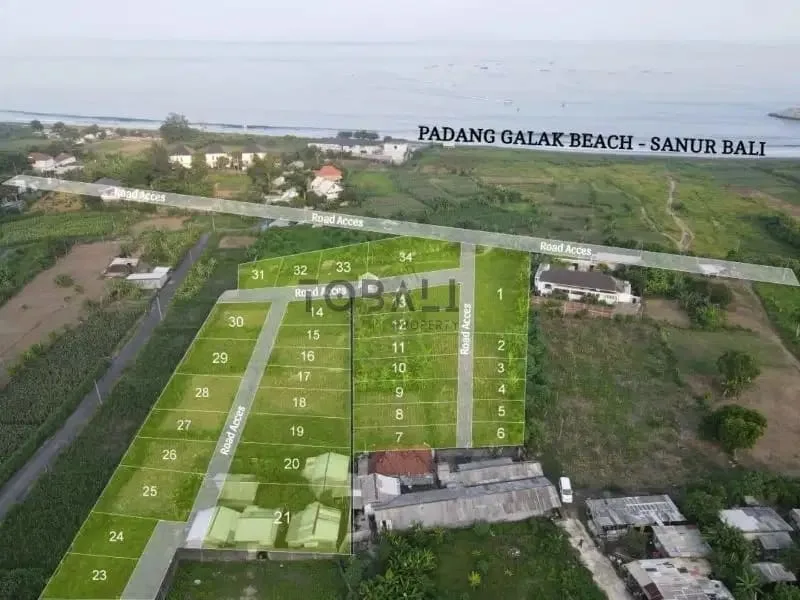 DISEWAKAN TANAH PREMIUM OCEAN VIEW DI PADANG GALAK BEACH - SANUR BALI - Image 2 of 7