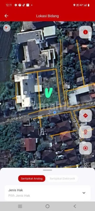 Tanah Termurah Zona Kuning Strategis Lingkungan Vila Tumbak Bayuh - Image 1 of 4