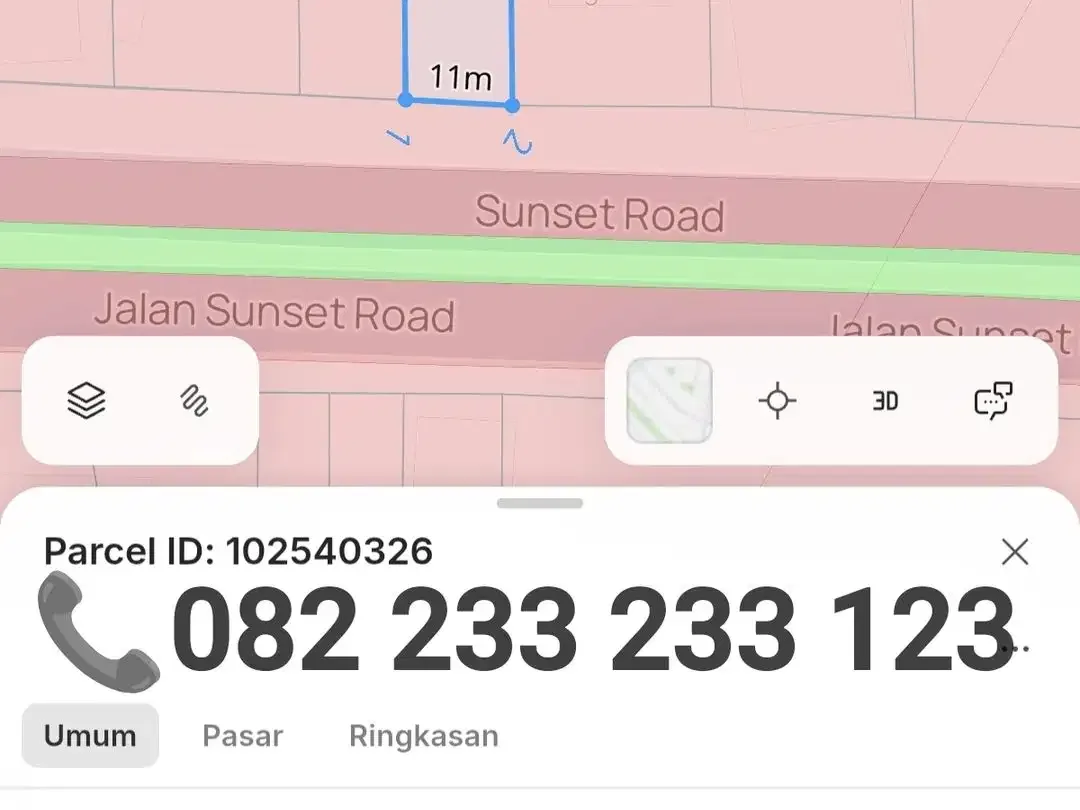 Tanah MURAH Jl Sunset Road Seminyak - Image 4 of 7