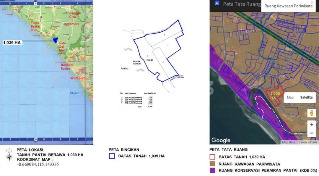 Dijual Cepat Tanah Tepi Pantai/ Los Pantai Berawa -Canggu - Image 3 of 4