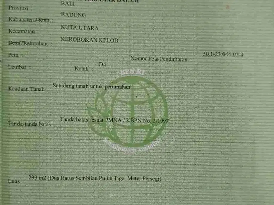 Tanah Komersial Ukuran 293m2 di Jalan Utama Kerobokan - Image 9 of 10
