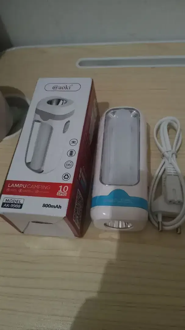 50rb BARU-Senter Tangan/Lampu Emergency  Merk Aoki 1Watt - Image 1 of 4