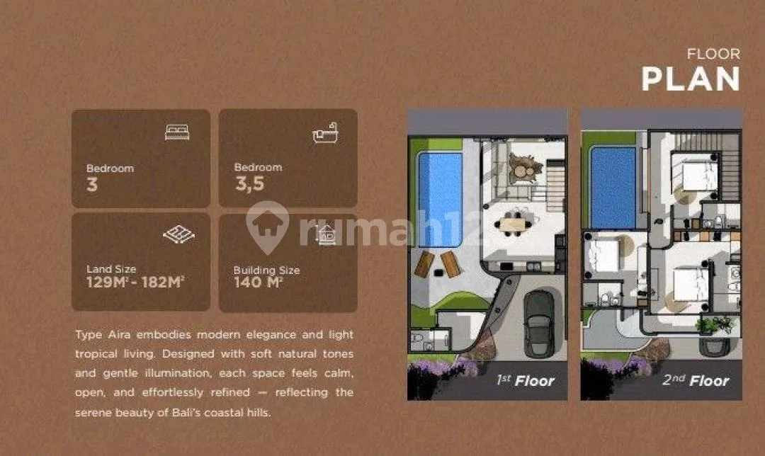 New Rumah Indent Semi Villa 2Lt Lokasi Strategis di Jimbaran - Image 2 of 4
