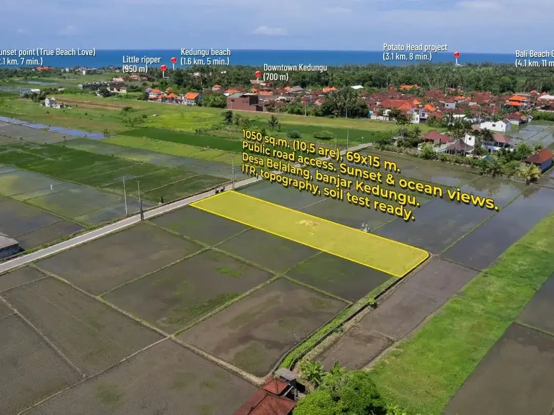 Leasehold Land for Sale in Kedungu, Tabanan – From IDR 17 Million/Are/Year - Image 6 of 6