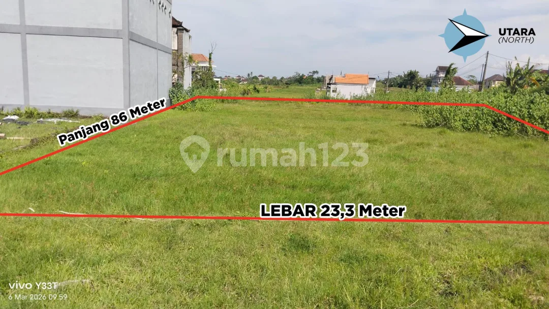 Tanah Dijalan Cempaka Putih 2 Tabanan Status SHM - Image 1 of 3