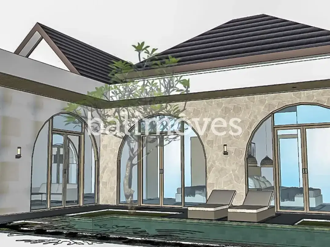 Villa Dua Kamar Tidur yang Belum Dibangun di Tepi Pantai Sanur - Image 7 of 10