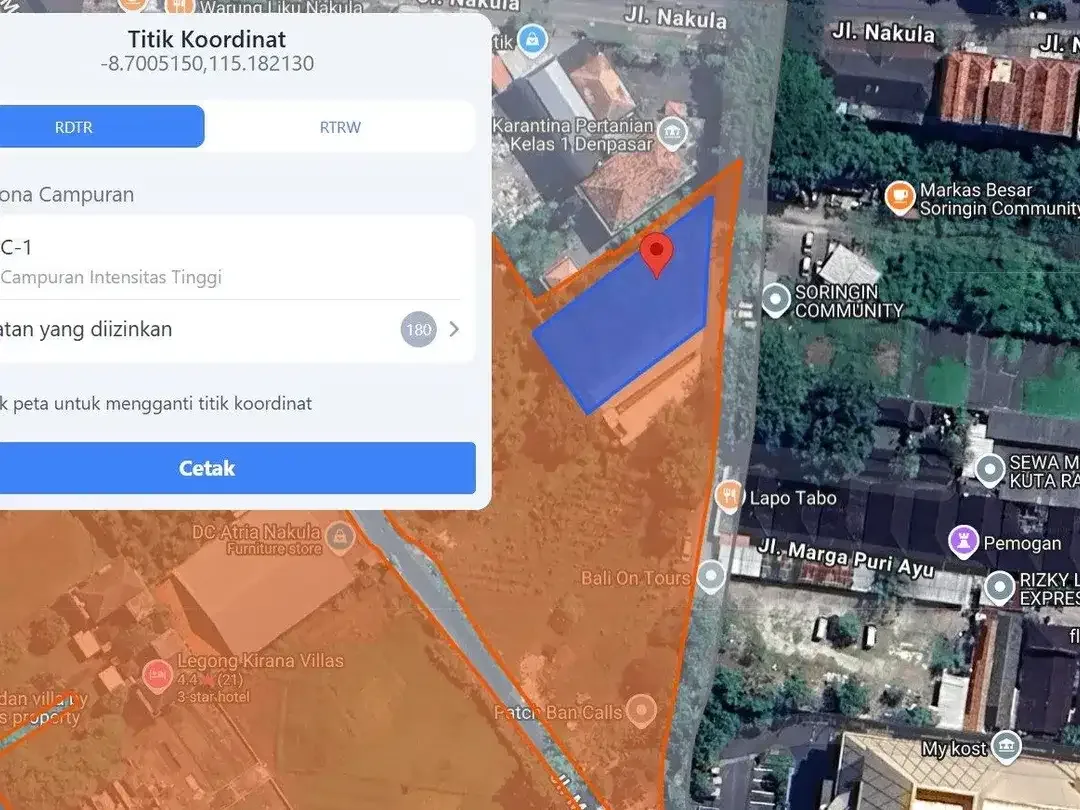 LAHAN COMMERSIL LOKASI STRATEGIS DAN PRIME DIJUAL DI BAWAH HARGA PASAR LOKASI NAKULA KUTA BALI - Image 8 of 10