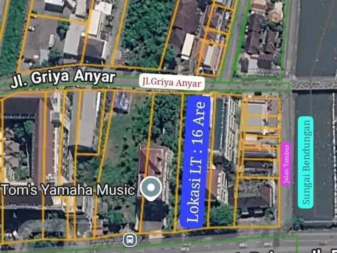 Dijual Tanah Langka Bypass Dewa Ruci - Sebelah Mega Boutique - Dapat 2 Jalan cocok segala usaha - Image 2 of 3