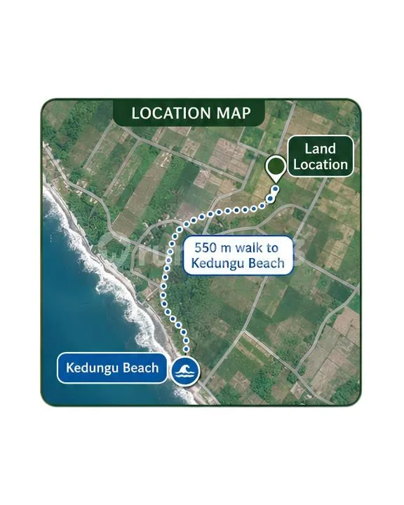 [For Sale] Lahan Pink Zone di Kedungu Beach - Image 2 of 4