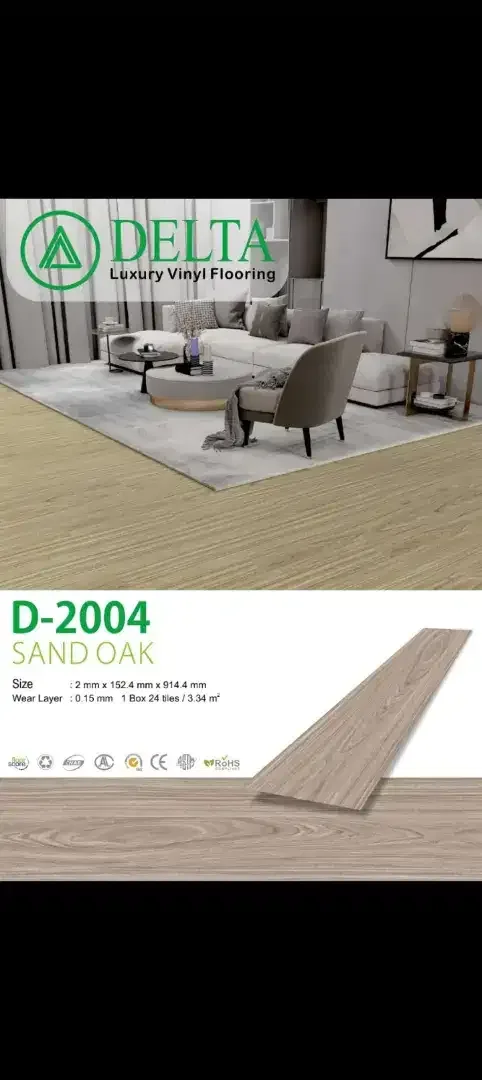 Vinyl lantai merek delta 2mm - Image 2 of 5
