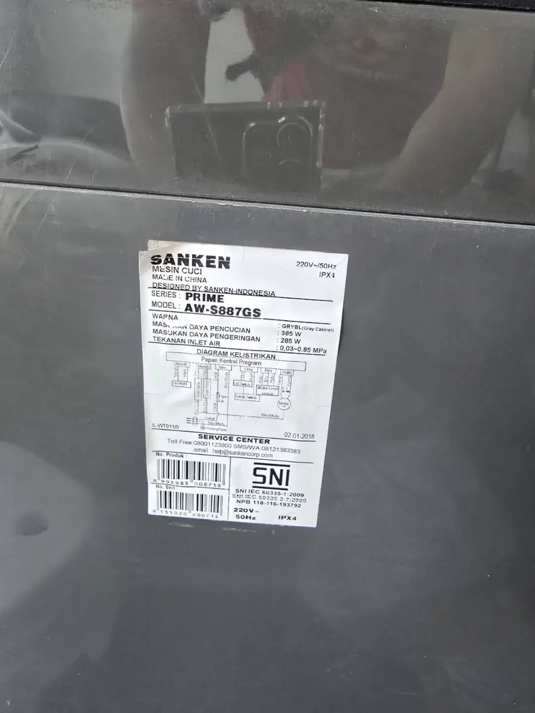 Mesin Cuci Sanken Washing Machine Mulus Kondisi Normal Tangan Pertama - Image 4 of 6