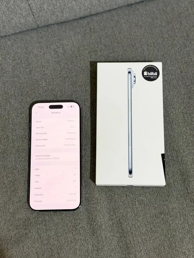 iPhone Air 256GB iBox BH 100% Garansi ON 05/2027 - Image 4 of 4