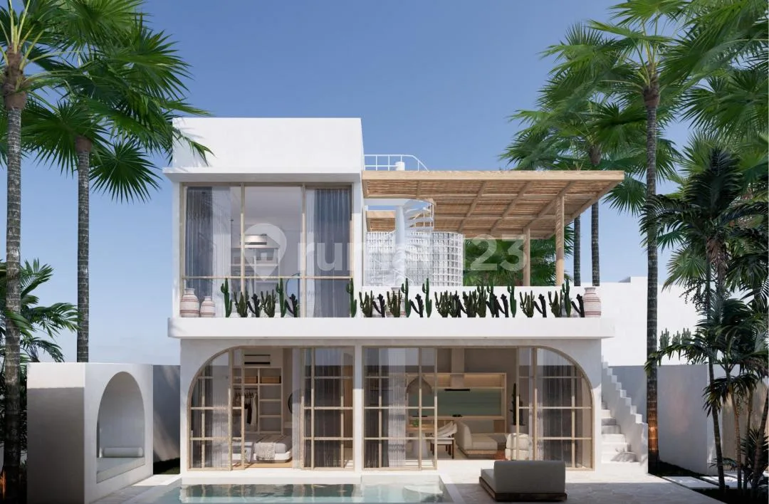Villa Hak Milik 2 Kamar Tidur Eksklusif Dijual di Uluwatu - Pink Zone, Private Pool & Rooftop - Sdfb068 - Image 1 of 4