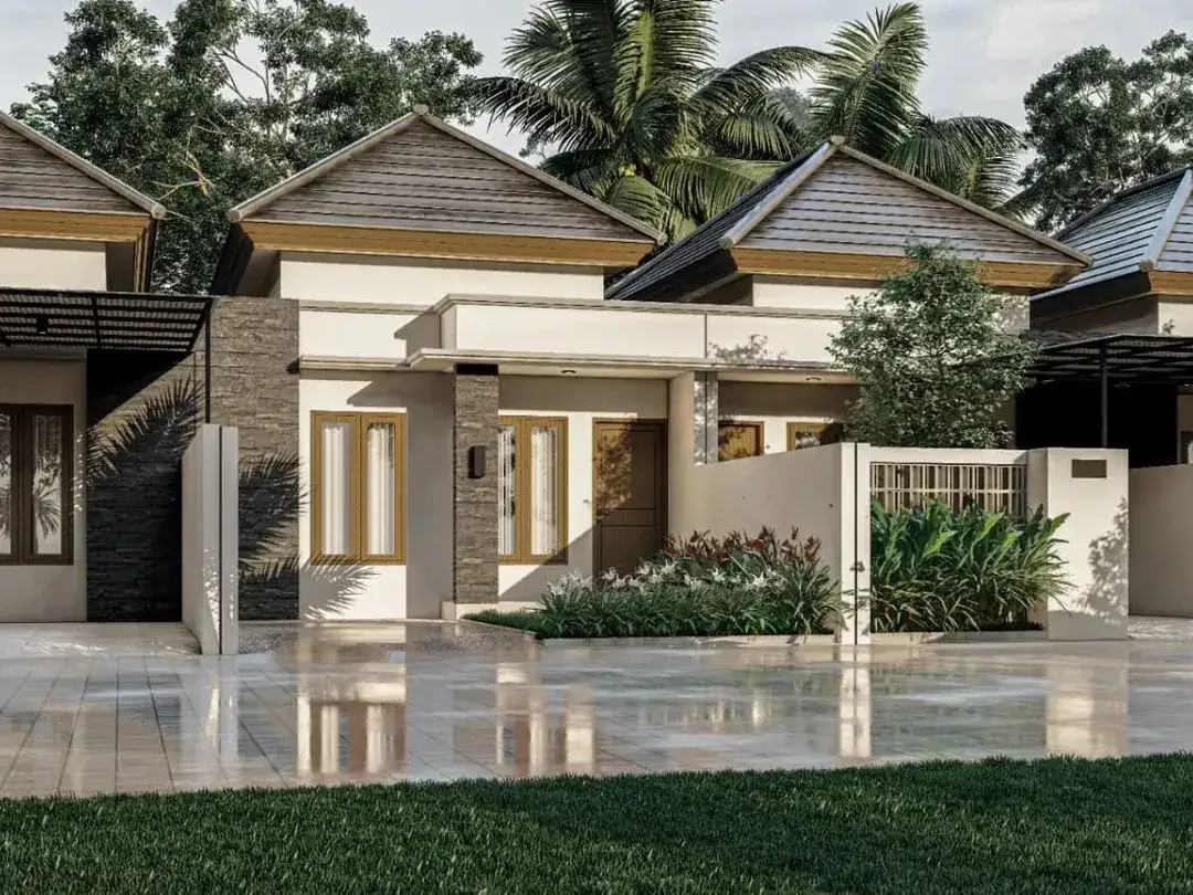 Rumah dengan konsep minimalis dengan harga murah di daerah Kampial, Nusa Dua. Lingkungan perumahan 5 menit ke Po - Image 1 of 6