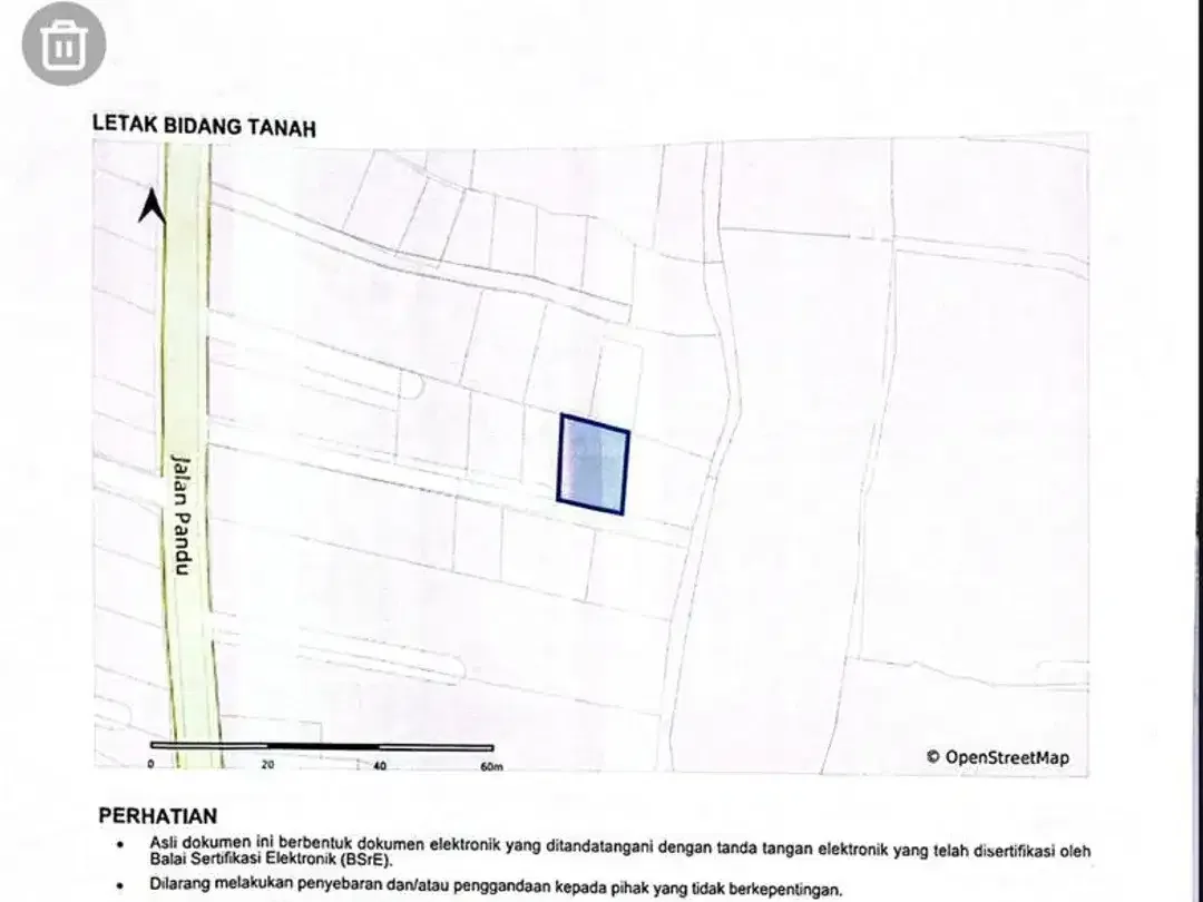 Tanah di Jalan Pandu, Tibubeneng 2,9 Km dari Perempatan Berawa - Raya Canggu - Image 2 of 5