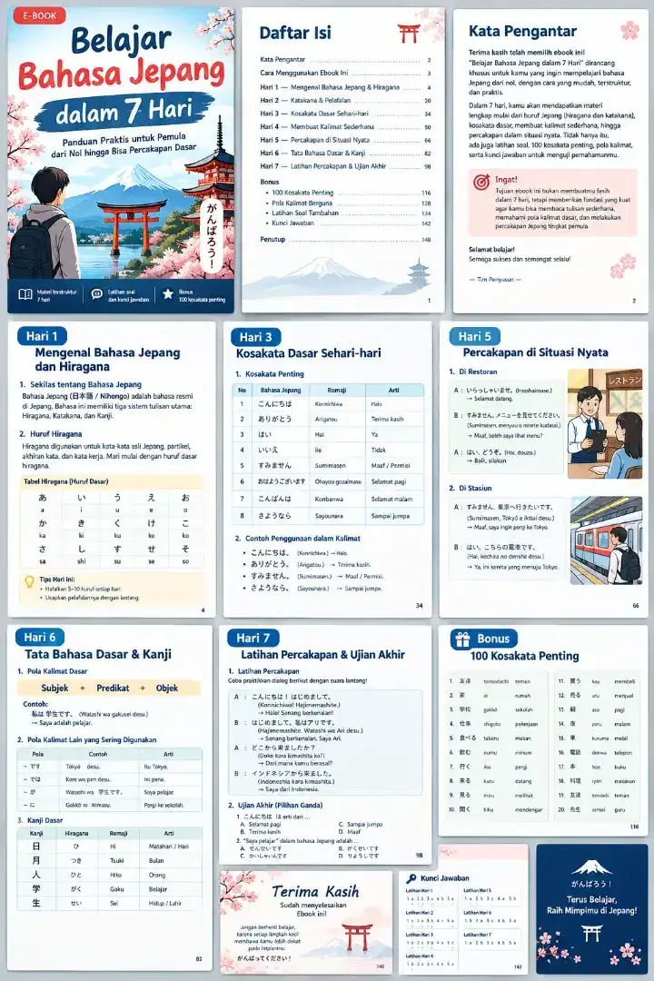 Belajar bahasa jepang dalam 7 hari - Image 1 of 1