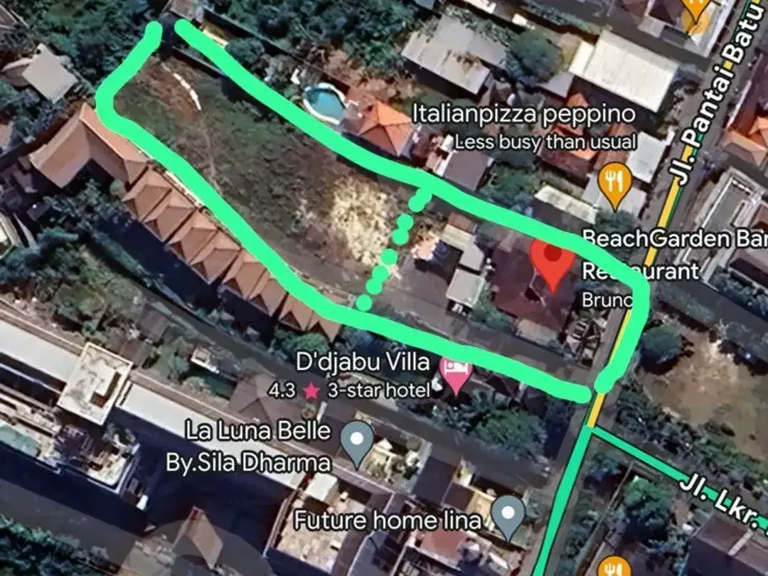 Tanah di Canggu Pantai Batu Bolong Pinggir Jalan Utama - Image 1 of 1