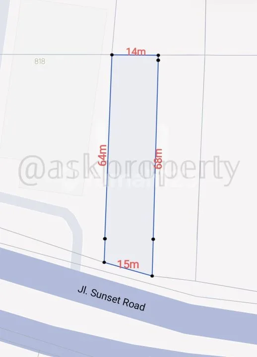 Dijual Tanah Prime Komersial Area untuk Bisnis Sunset Road Kuta Bali - Image 3 of 4