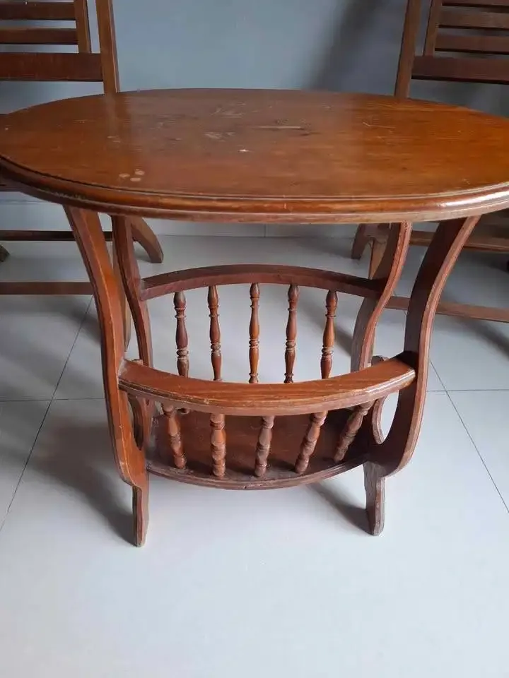 Kursi Meja Teras Minimalis Bahan Kayu Jati Bekas - Image 4 of 4