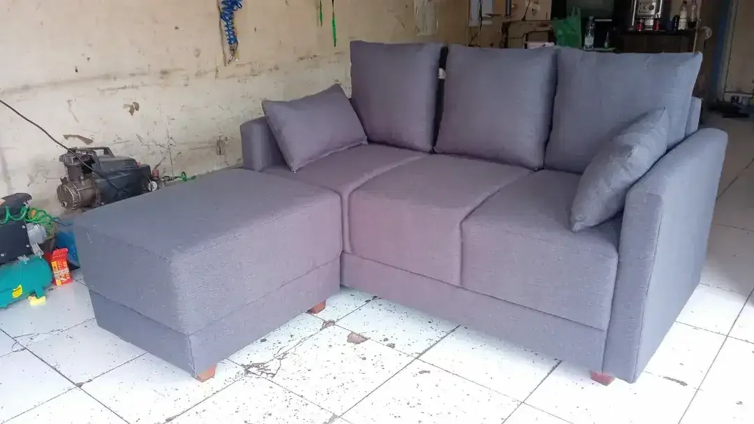 Sofa L pojok Sofa Sudut Sofa Villa Sofa Kantor, Beklit Jok Servis Sofa - Image 7 of 9