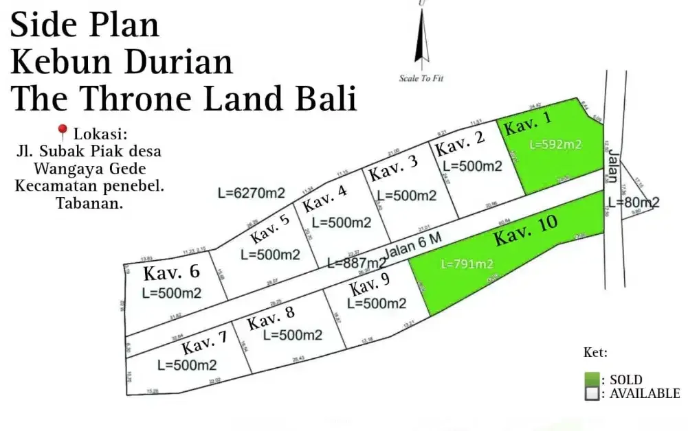 Tanah kavling kebun durian penebel Tabanan - Image 4 of 4