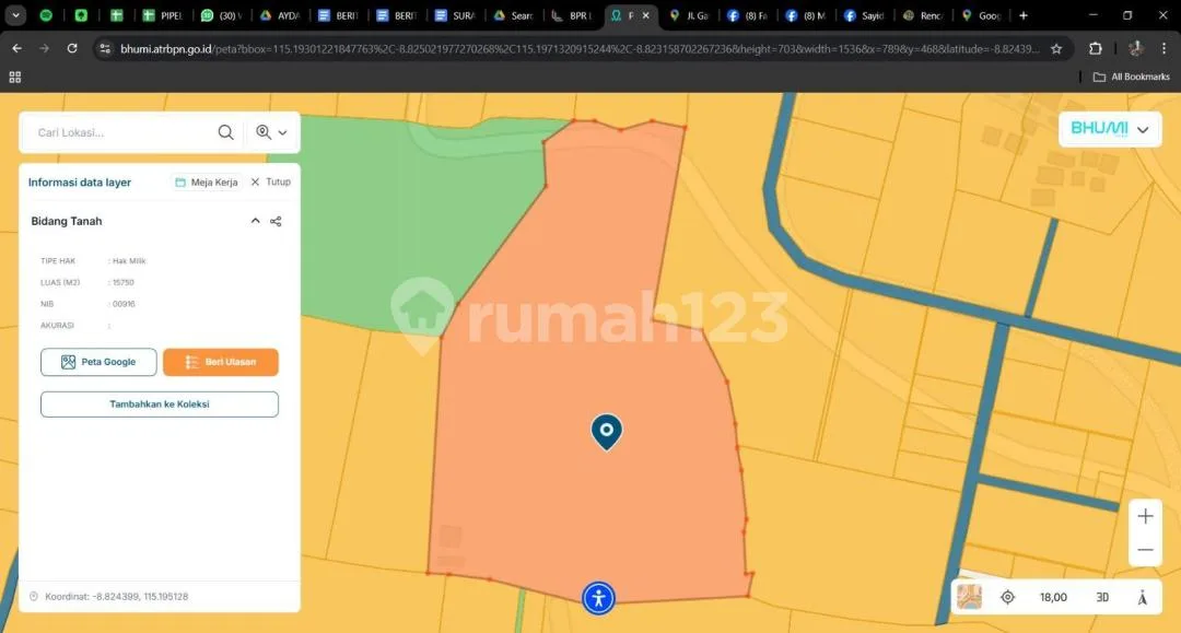 Dijual Tanah Luas 20078 M2 yang Berlokasi di Gayangsari Kutuh - Image 4 of 4