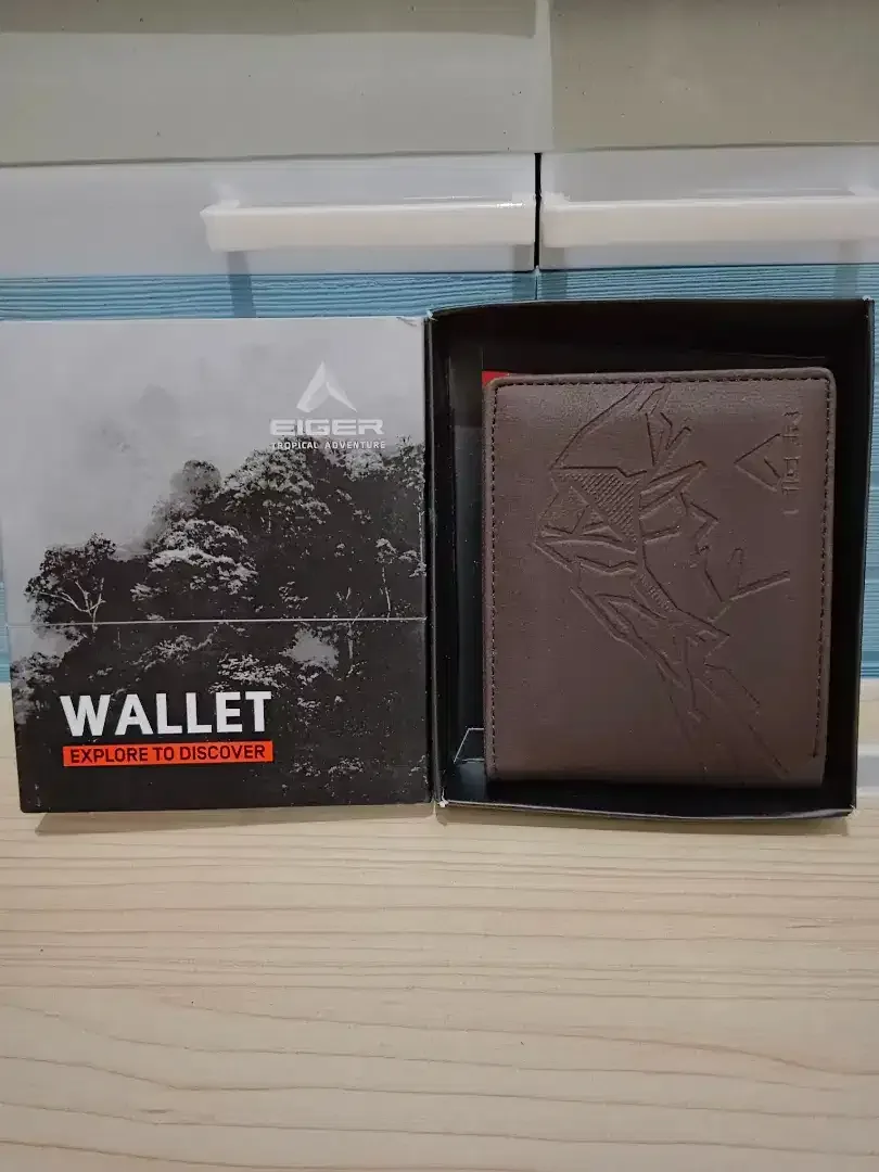 100rb BARU-Promo Dompet Eiger 100% Original Warna Coklat Include Box - Image 1 of 10