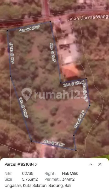 Tanah Dijual Lokasi Bagus di Jl. Dharmawangsa, Ungasan - Image 4 of 4