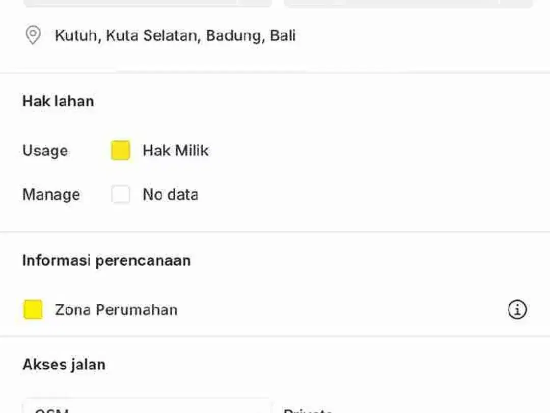 Jual Tanah Luas 150m/1.5are Zona Kuning Jl Melasti II Kutuh dekat Pantai Pandawa.Ta1 - Image 3 of 8
