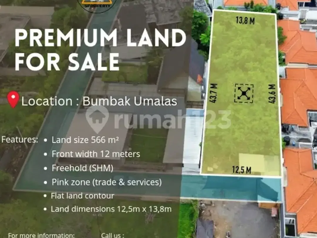 Premium Land For Sale Ready To Built In Bumbak Umalas - Image 1 of 5