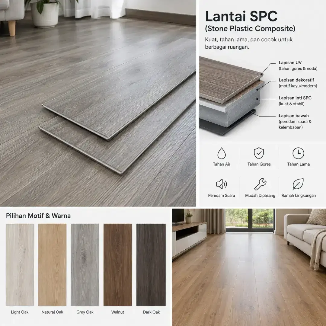 SPC lantai champion tebal 5mm isi 2,2m² - Image 1 of 1