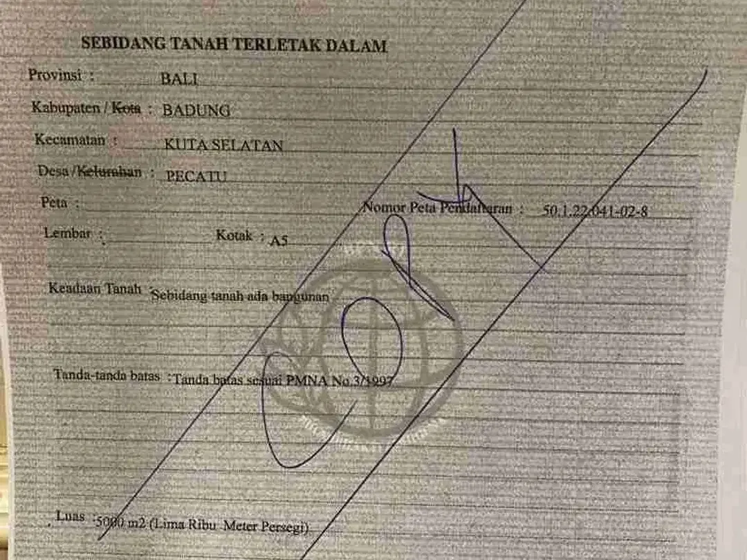 dijual tanah 50 are IDR 550 juta per are dekat Savaya pecatu badung bali - Image 6 of 8