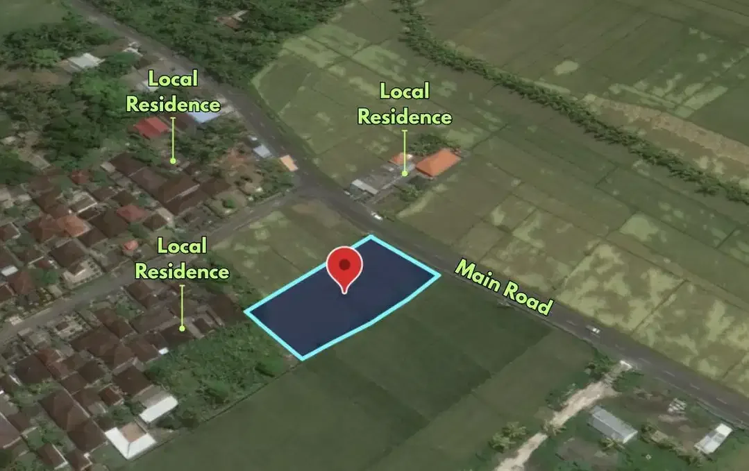Prime land of 1446 sqm for sale in Pangkung Tibah Beach area, Tabanan - Image 2 of 7