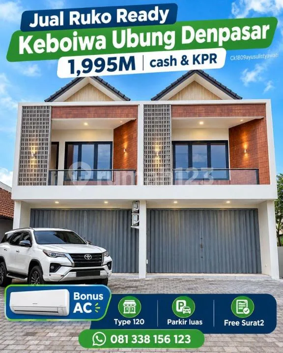 Jual Ruko Ready Keboiwa Ubung Denpasar Bali - Image 1 of 4