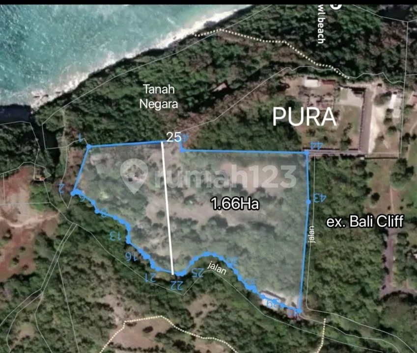 Dijual Cepat Tanah Cliff Front / Los Tebing di Ungasan - Image 2 of 4