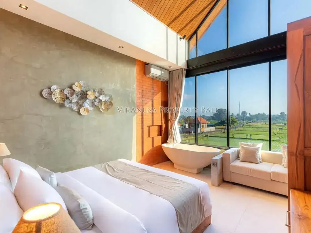 Dua Villa Modern dengan 180° Rice Field View di Ubud - Image 7 of 10