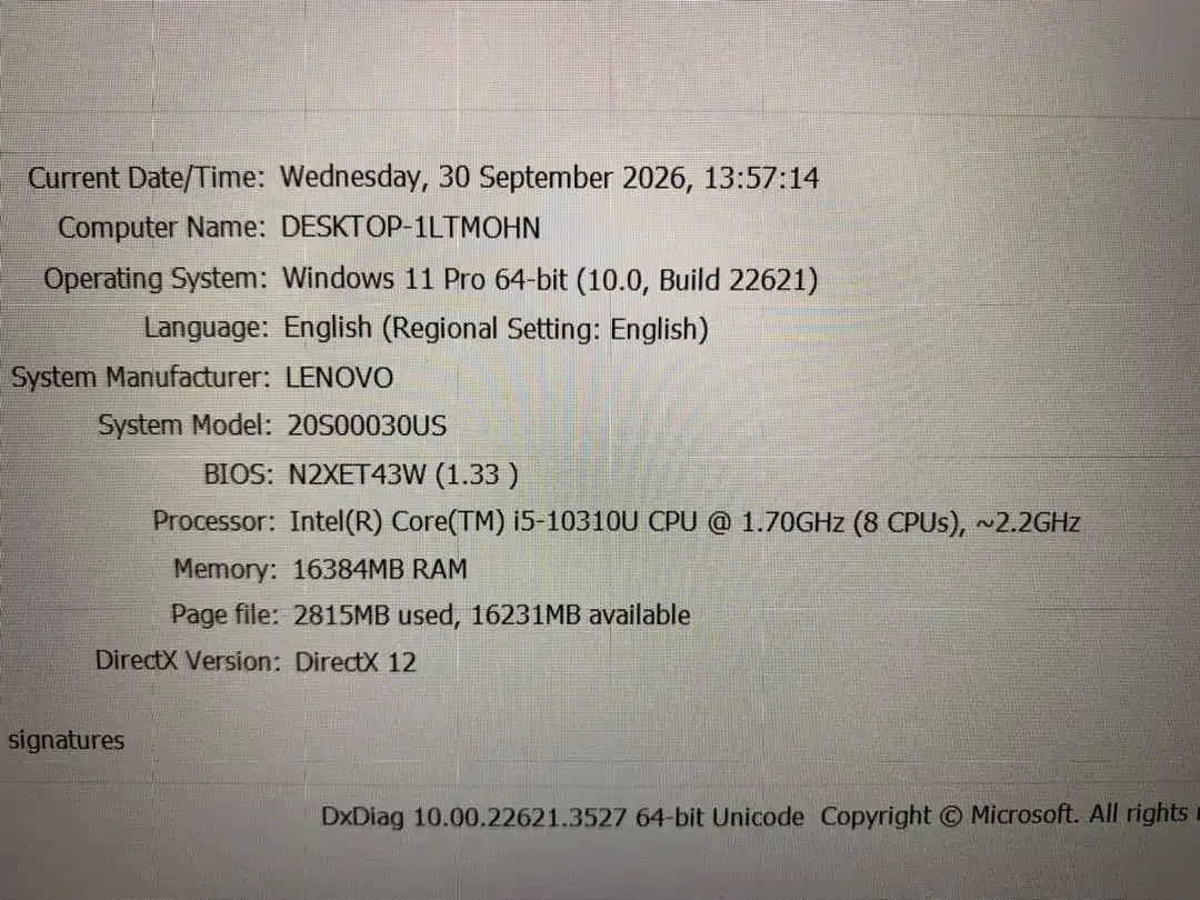 Lenovo ThinkPad T14 Intel Core i5Gen10, Ram 16GB, SSD 256GB Slim Mulus - Image 9 of 10