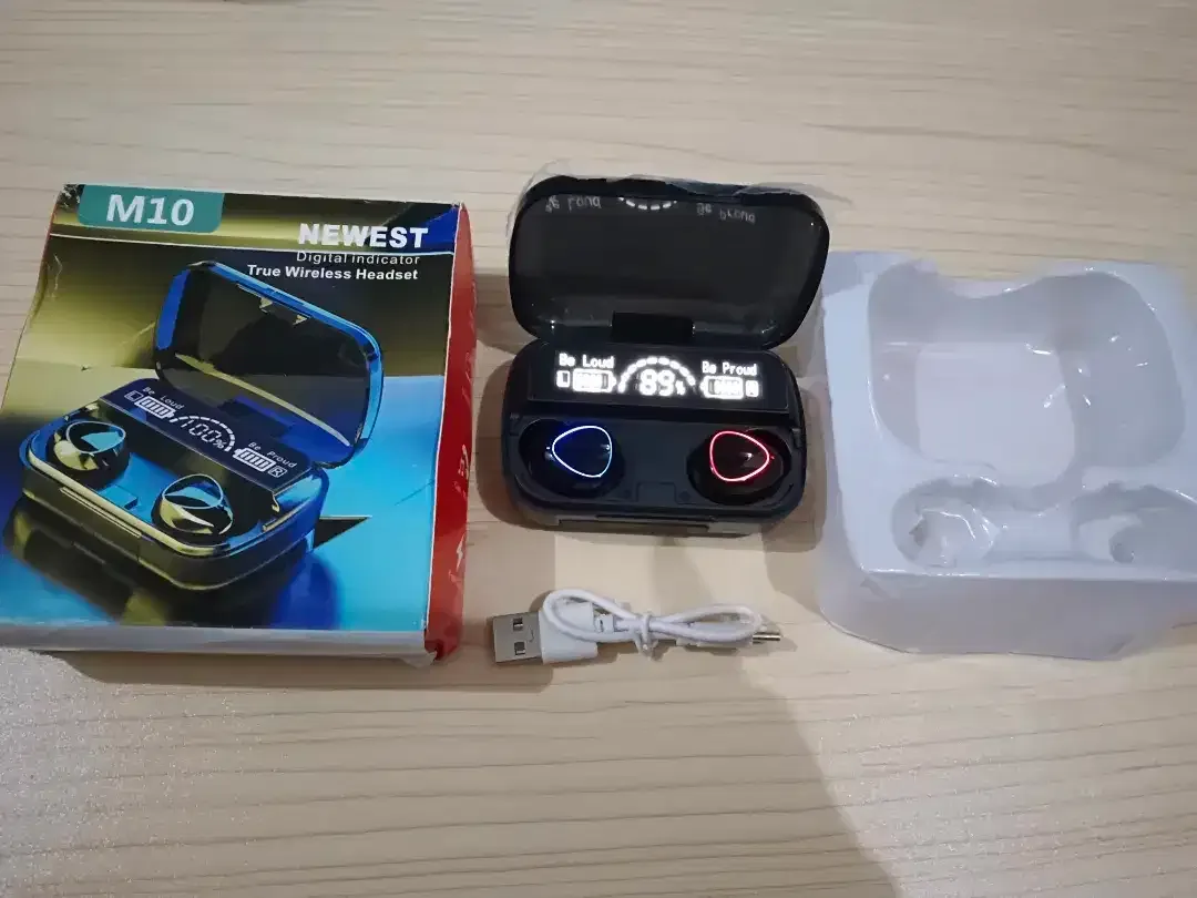 Headset Handsfree earphone bluetooth Led Smart with Powerbank Awet - Image 2 of 4