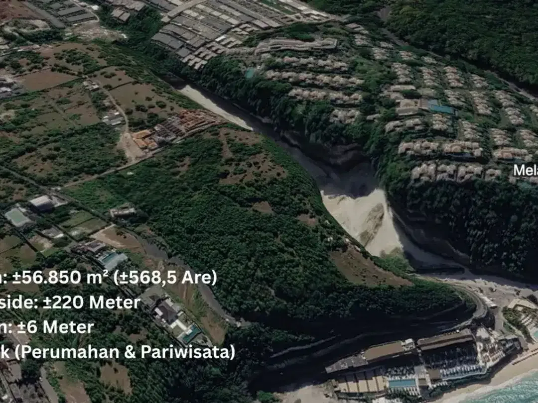 PREMIUM CLIFFSIDE LAND WITH PANORAMIC OCEAN VIEW IN UNGASAN - Image 5 of 5