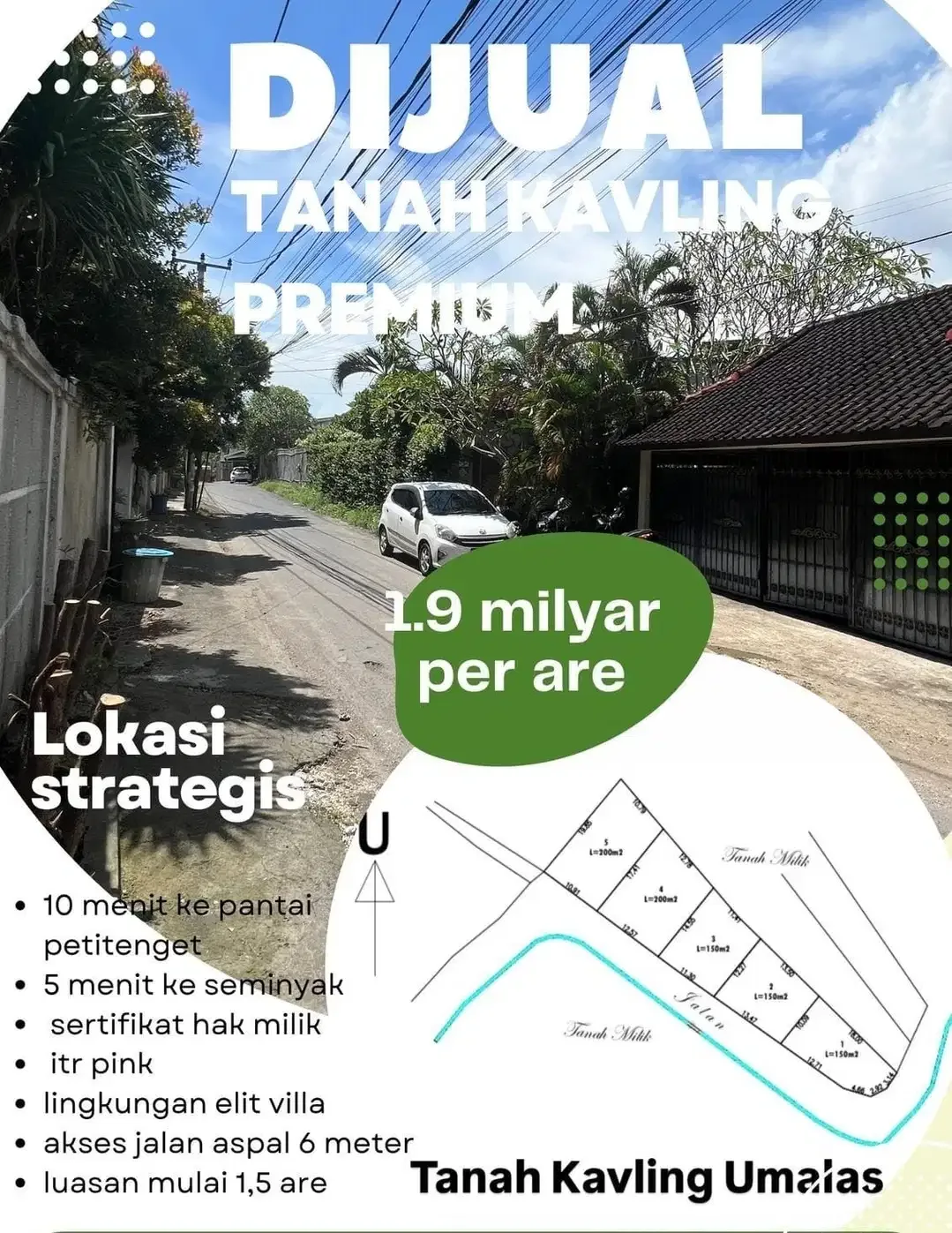 Tanah Kavling Umalas Kerobokan - Image 1 of 2