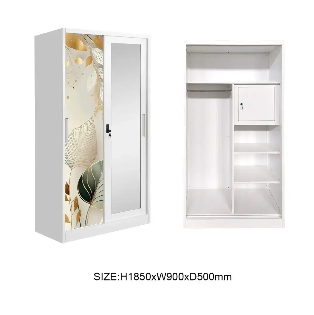 Lemari plat besi 2 pintu ukuran 90x50x185. - Image 8 of 10