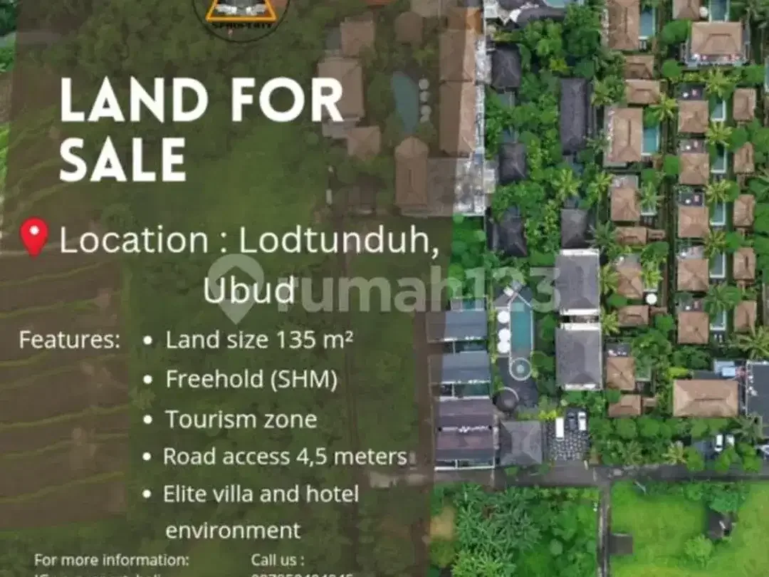 Dijual Lahan Kecil Eksklusif Lodtunduh Ubud - Image 1 of 5