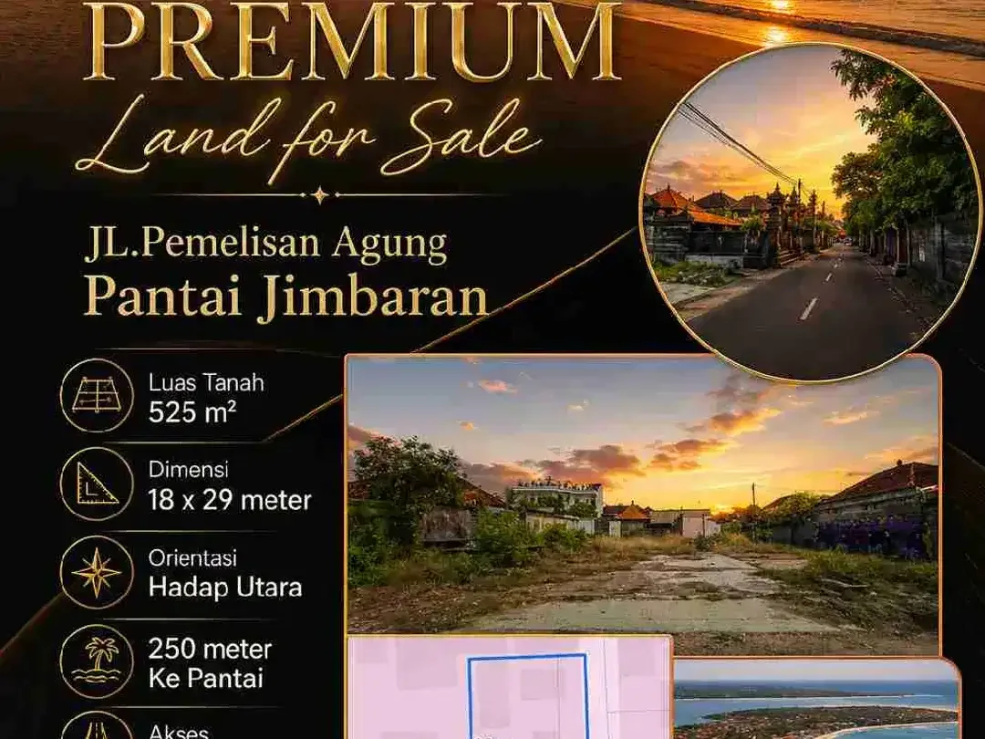 Tanah Premium 200 meter ke Pantai Jimbaran - Image 1 of 5