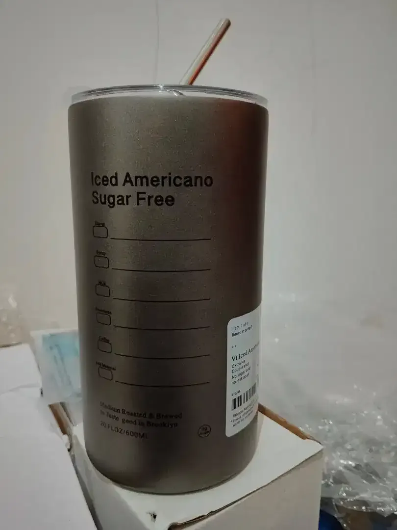 Tumbler Stainless Tebal Free Sedotan 600ml Tahan panas+dingin -+10jam - Image 1 of 5