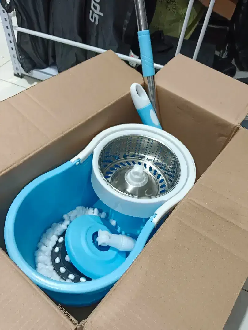 Alat Pel Lantai Stainless Super Mop Ember Pencuci Putar kap 2-3L - Image 2 of 8