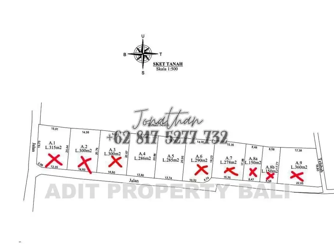 Dijual Tanah Kavling Bidadari Seminyak SHM Lingkungan Villa - LSADT - Image 4 of 7