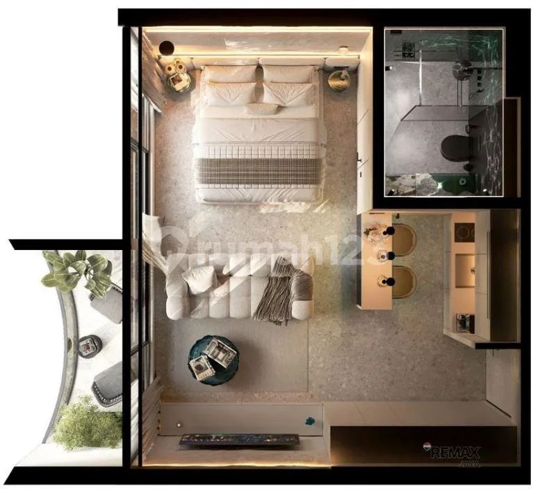 Stylish Luxury 1-Br Apartment For 53-Year Leasehold In Uluwatu - Image 2 of 4